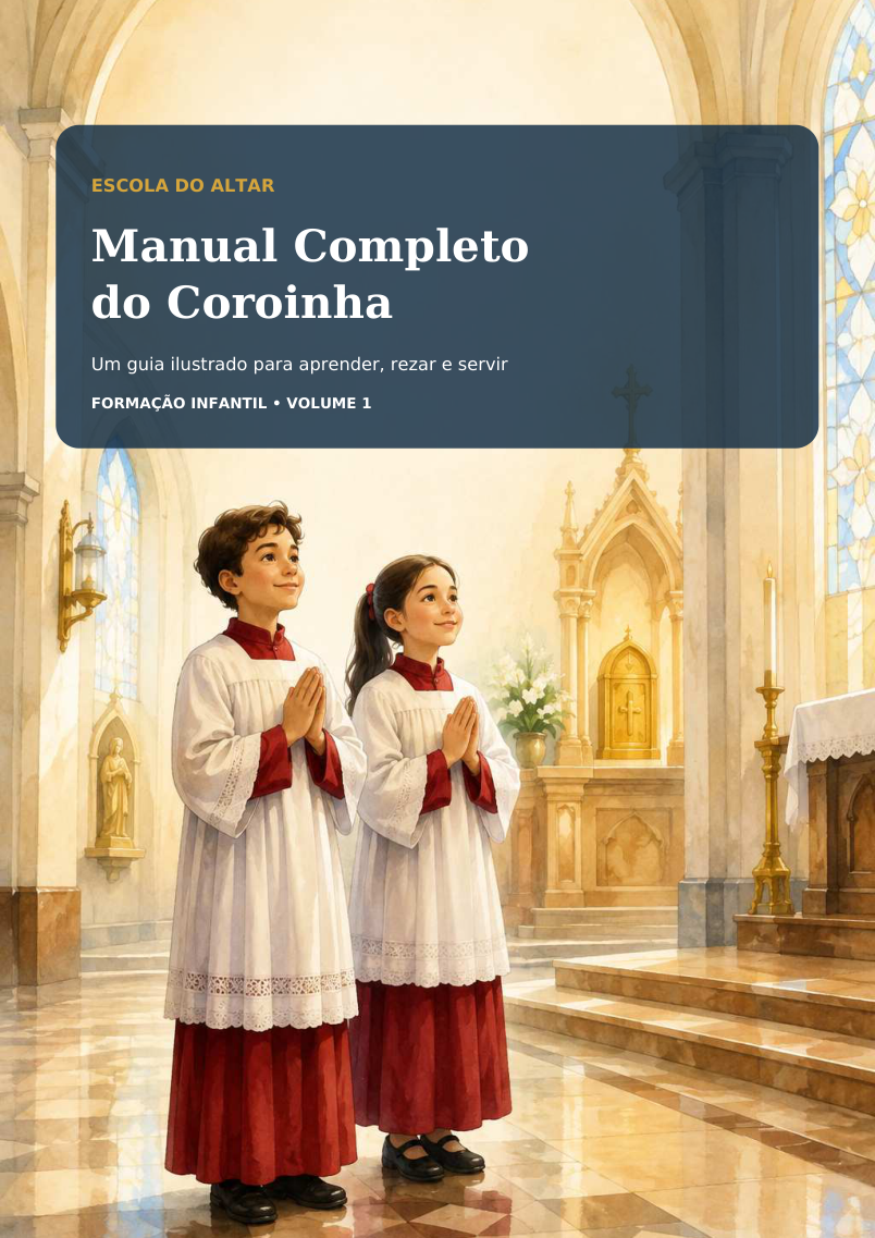 Capa real do Manual Completo do Coroinha.